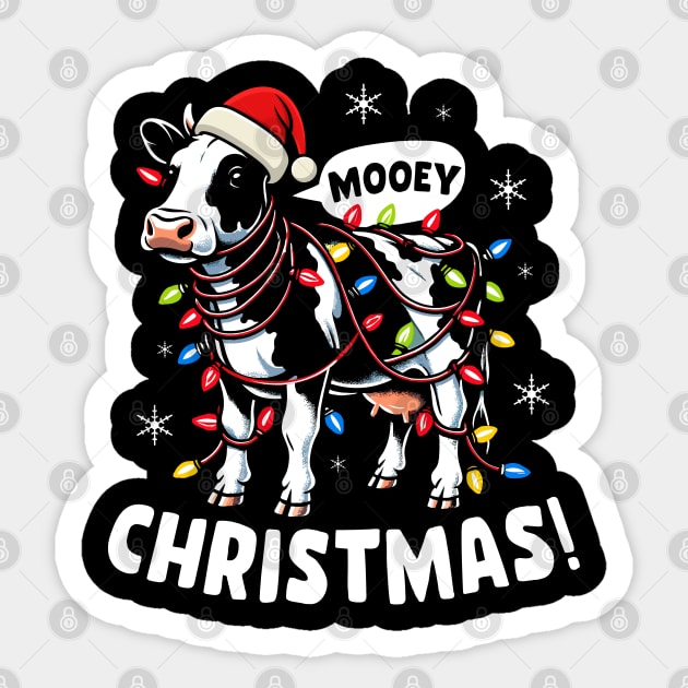 Funny Cow Gifts Men Women Kids Cow Ugly Christmas Cow Sticker by KsuAnn